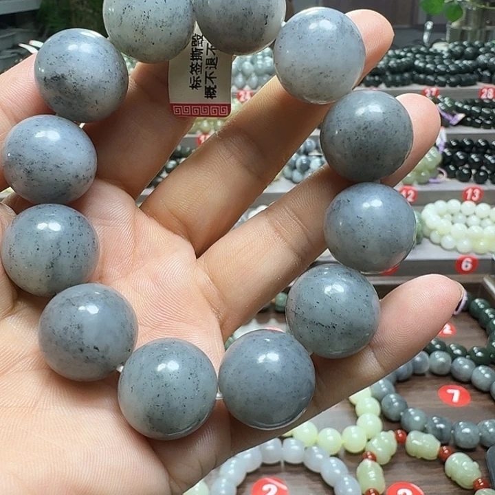 未镶嵌手链和田玉新疆青花卡20