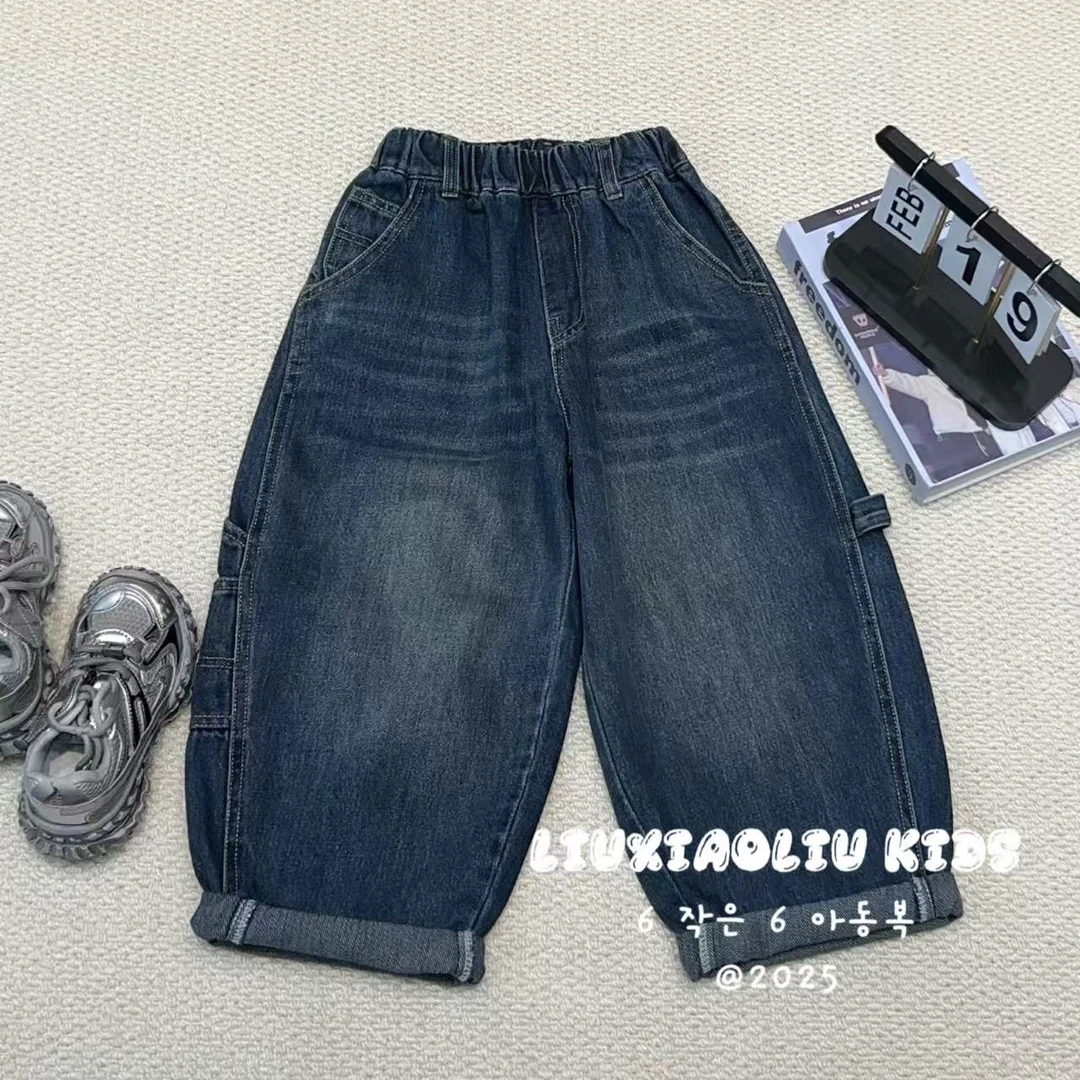 杭州六小六正版BY LIUXIAOLIU秋季儿童牛仔裤17338