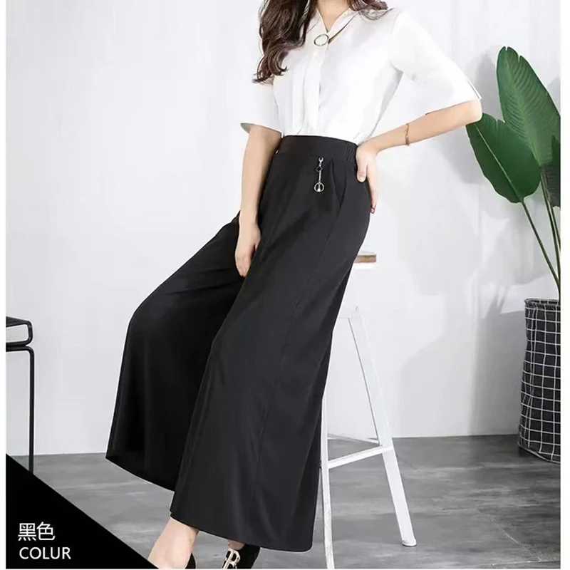 2025年春夏新款妈妈阔腿裤中老年长裤