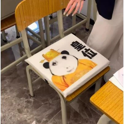 龙图皇帝皇位表情学生坐垫凳子椅子教室久坐防滑椅垫屁股垫子四季