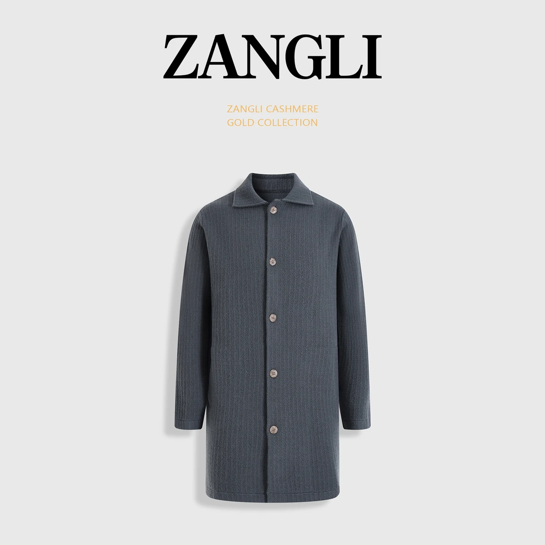 2000g一件过冬 康赛妮精纺加厚空气层男士纯山羊绒中长款外套大衣