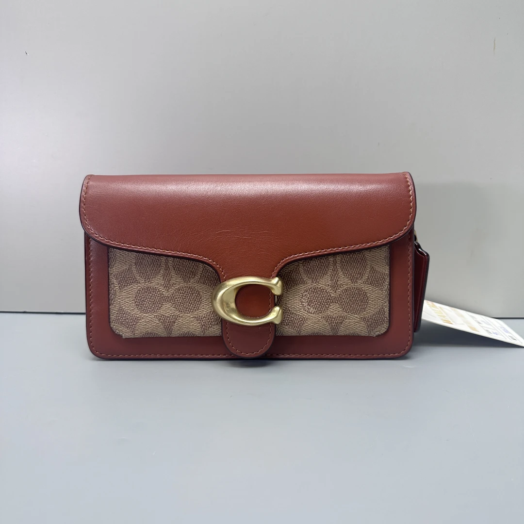95新 COACH/蔻驰 tabby20红棕单肩链条包20*12*4cmM051608