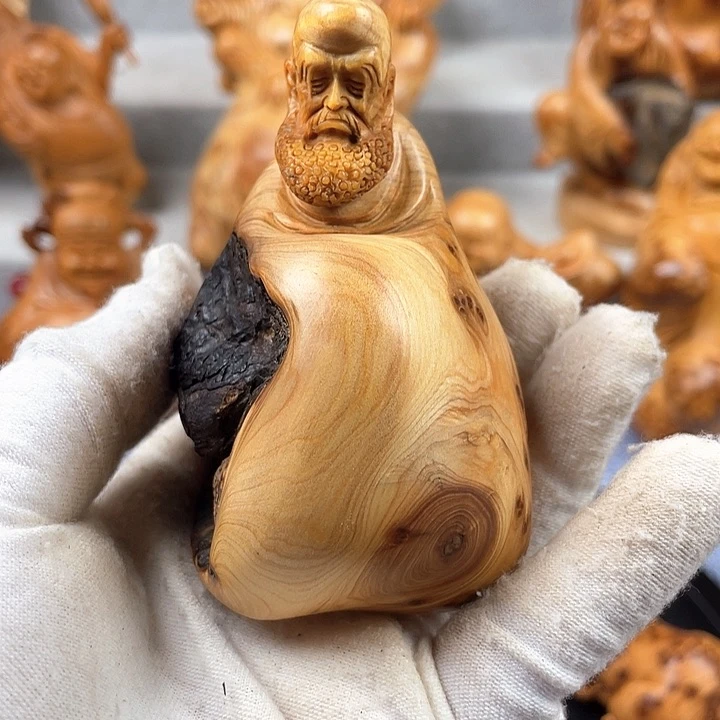 柏木（崖柏）达摩手把件