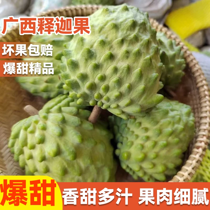 牛奶释迦果广西凤梨释迦果3/5斤香软嫩滑精选送礼香甜口感番荔枝