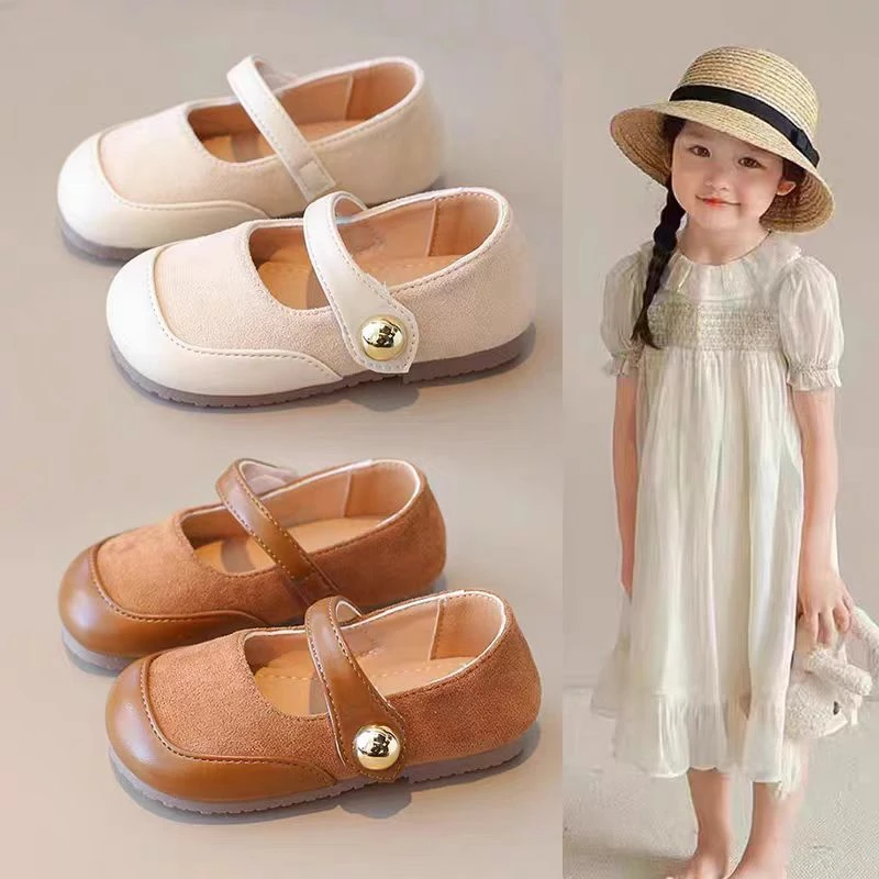 女童皮鞋2025春秋新款儿童鞋子小女孩公主鞋软底豆豆鞋单鞋勃肯鞋