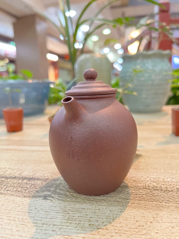 大彬橄榄150cc原矿老紫泥独孔江朋摹古系列莲子壶红泥紫砂壶茶壶