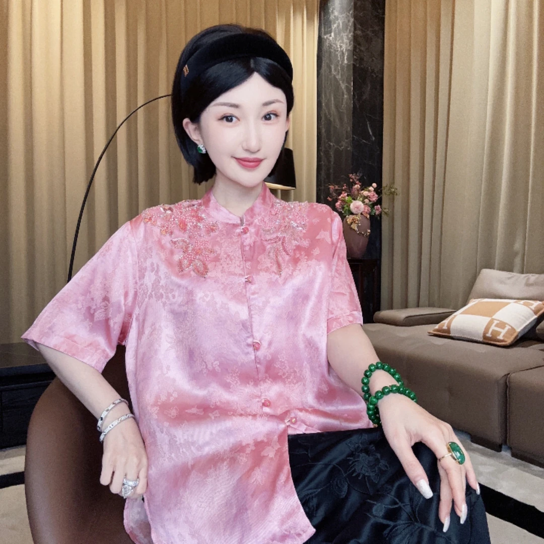 LIU HAHA【桃暮秋】新中式国风国风上衣24-BW1555