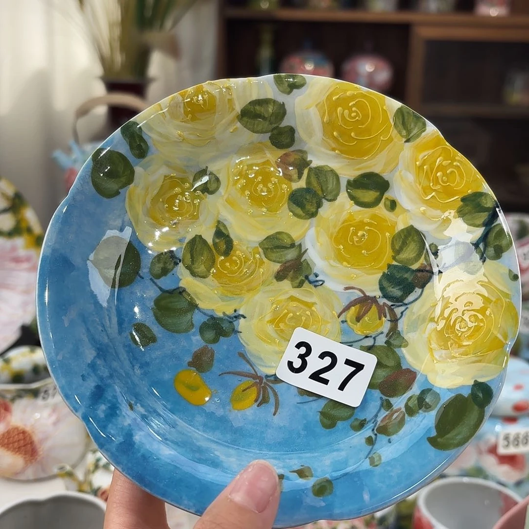 瓷片景德镇手绘高温釉下彩陶瓷茶具