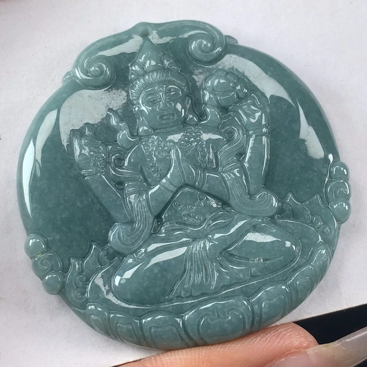 颈饰未镶嵌翡翠千手观音吊坠