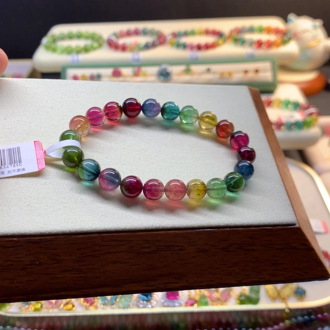 碧玺手链未镶嵌西瓜碧玺手链