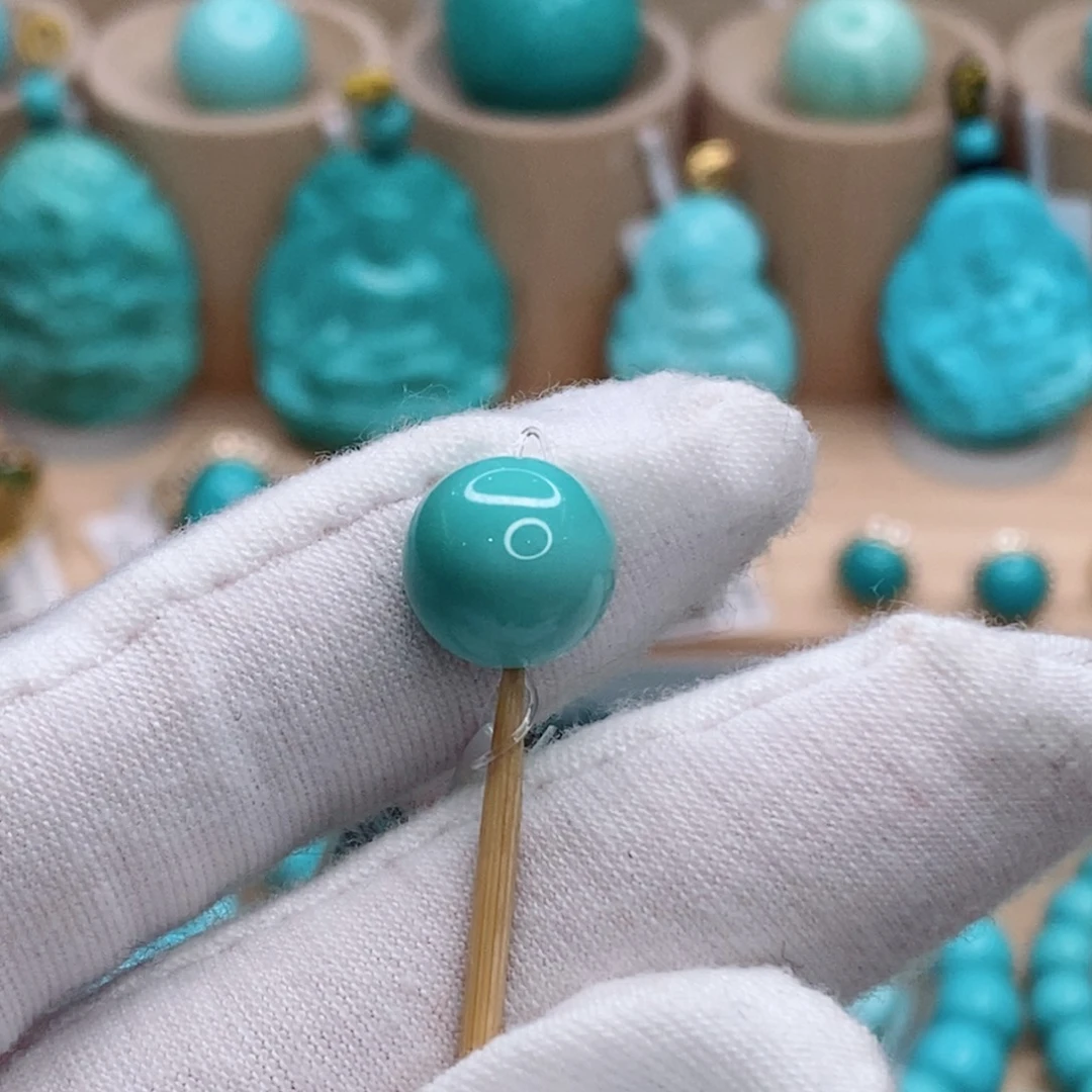 绿松石未镶嵌珠宝奇石10.3mm