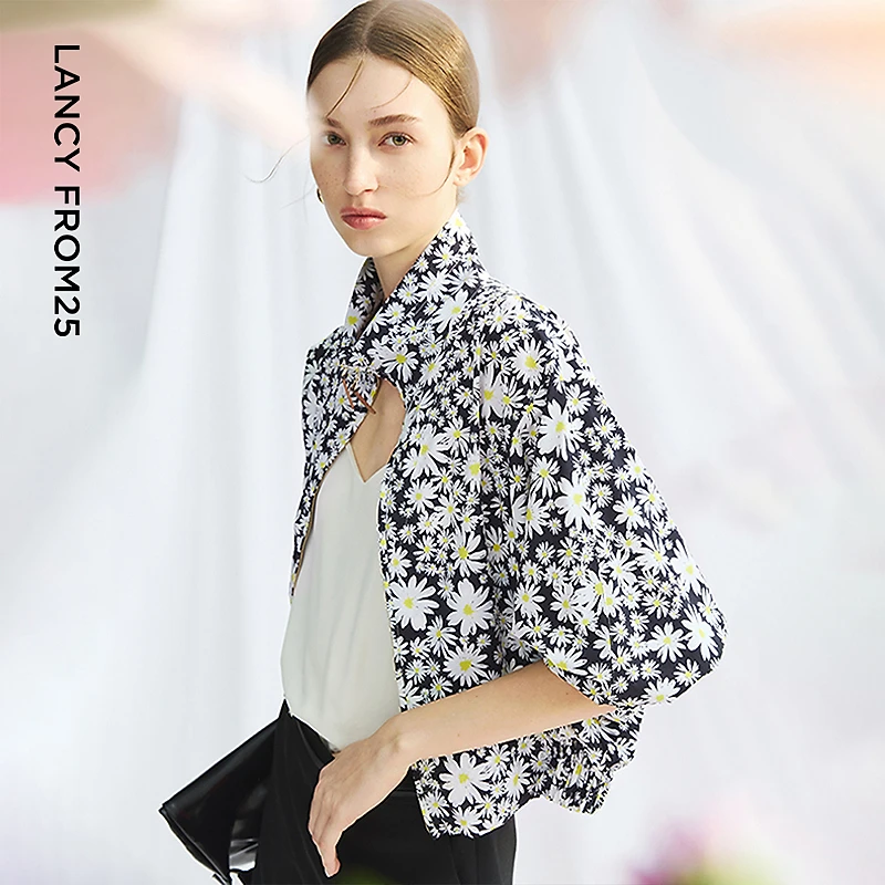 【防晒凉感】朗姿立领蝙蝠袖时尚气质防晒夹克外套2025年夏季新款