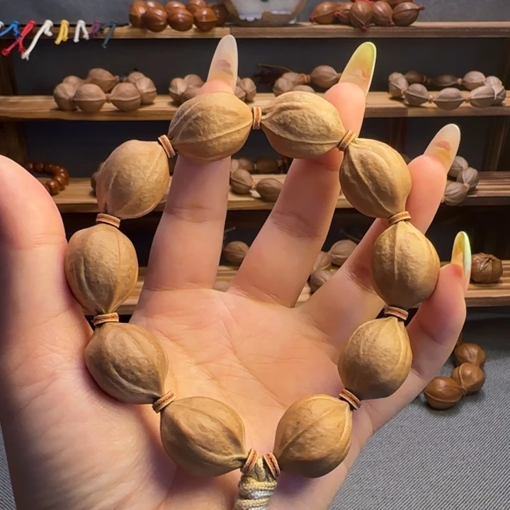 橄榄核手串梅林铁核三花鲨鱼背