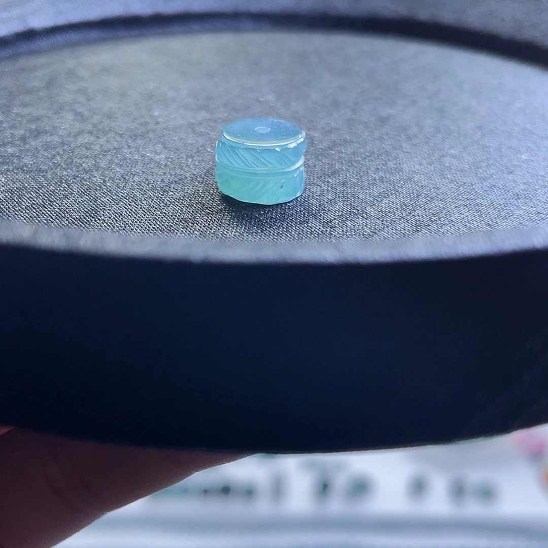 翡翠散珠7*10mm羽毛直切单珠