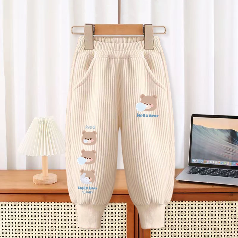 2025春秋新款女童裤子儿童灯芯绒长裤女孩秋季洋气百搭休闲束脚裤