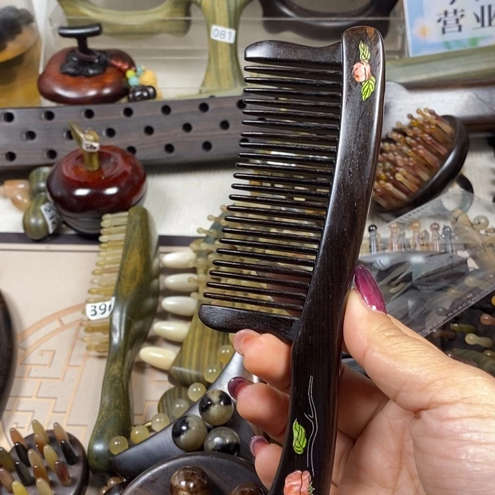 紫光檀事事如意顺发梳