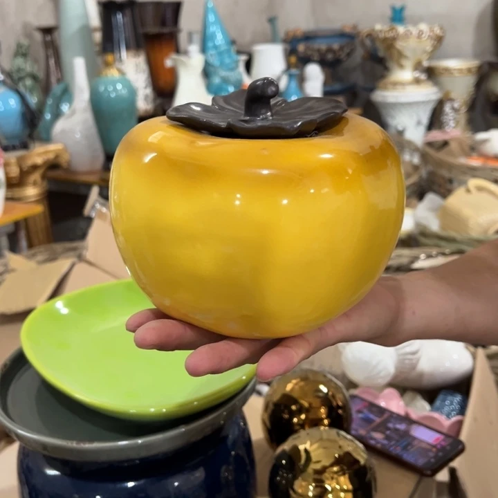 摆件花瓶陶瓷微瑕捡漏高15口5.5公分