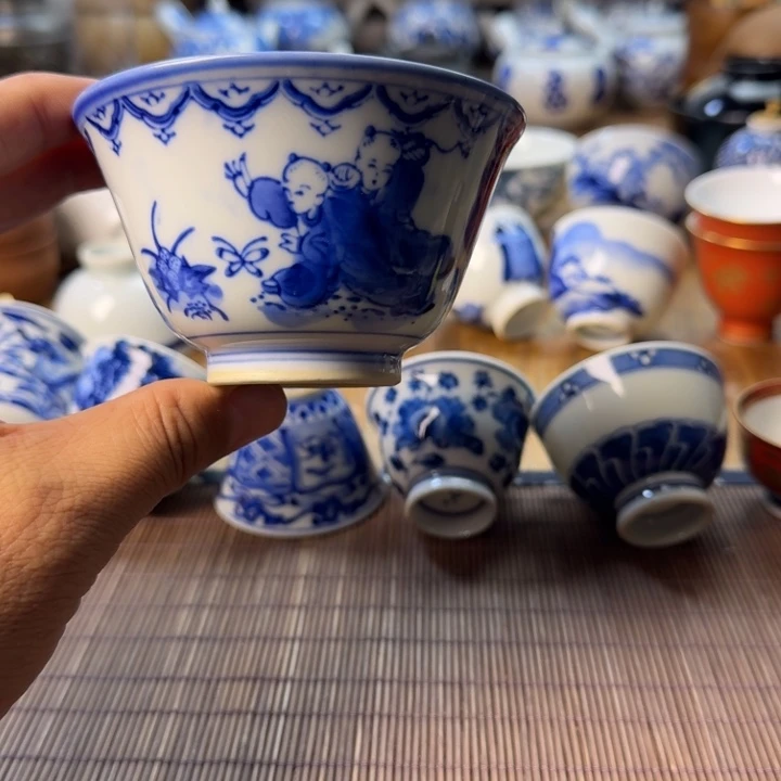 青花瓷器杯子茶具
