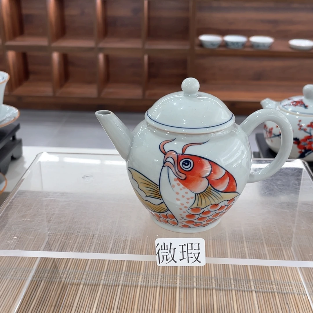 纯手绘釉下彩微瑕