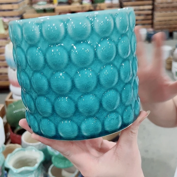 有孔.凑单10元陶瓷花盆发货！