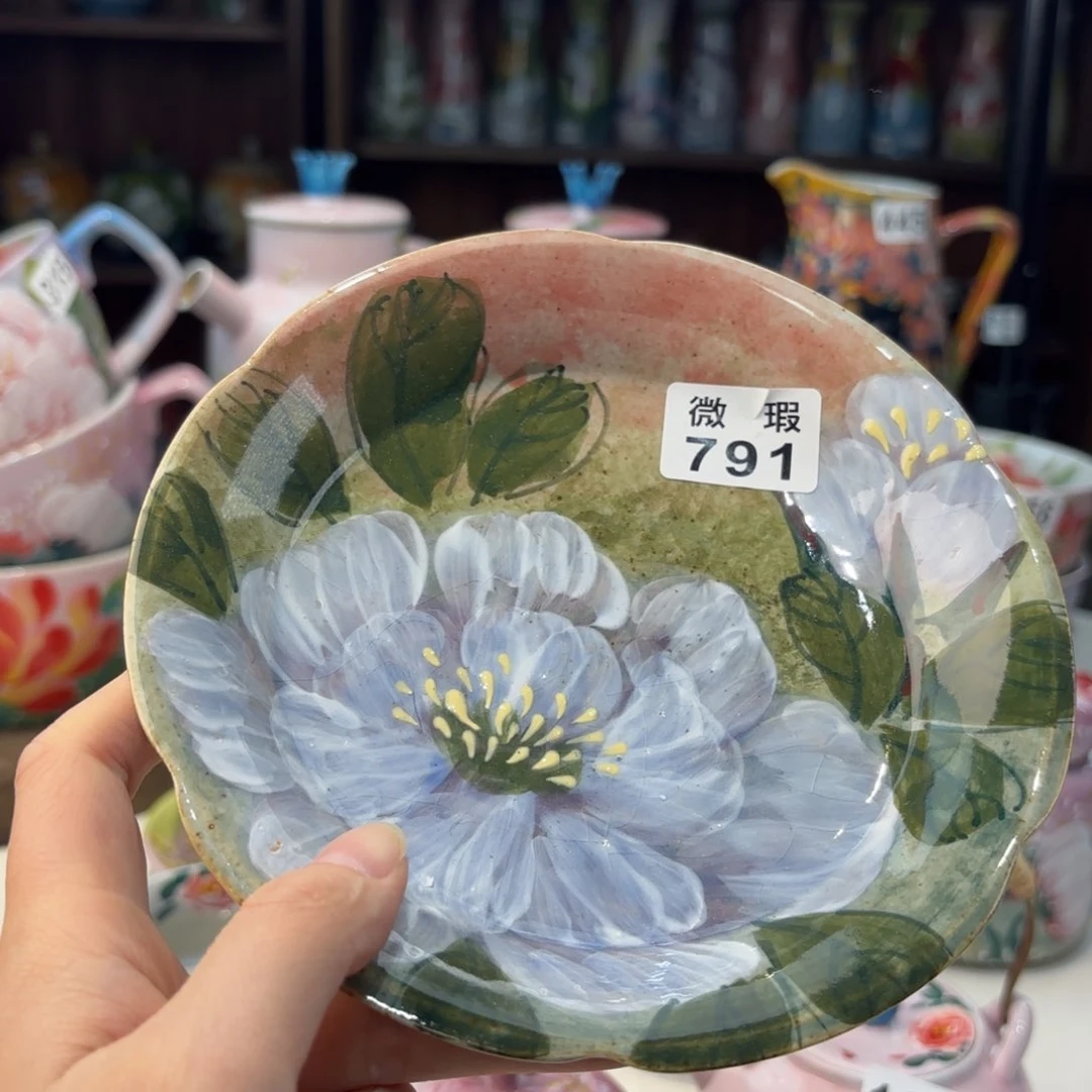 瓷片景德镇手绘高温釉下彩陶瓷茶具