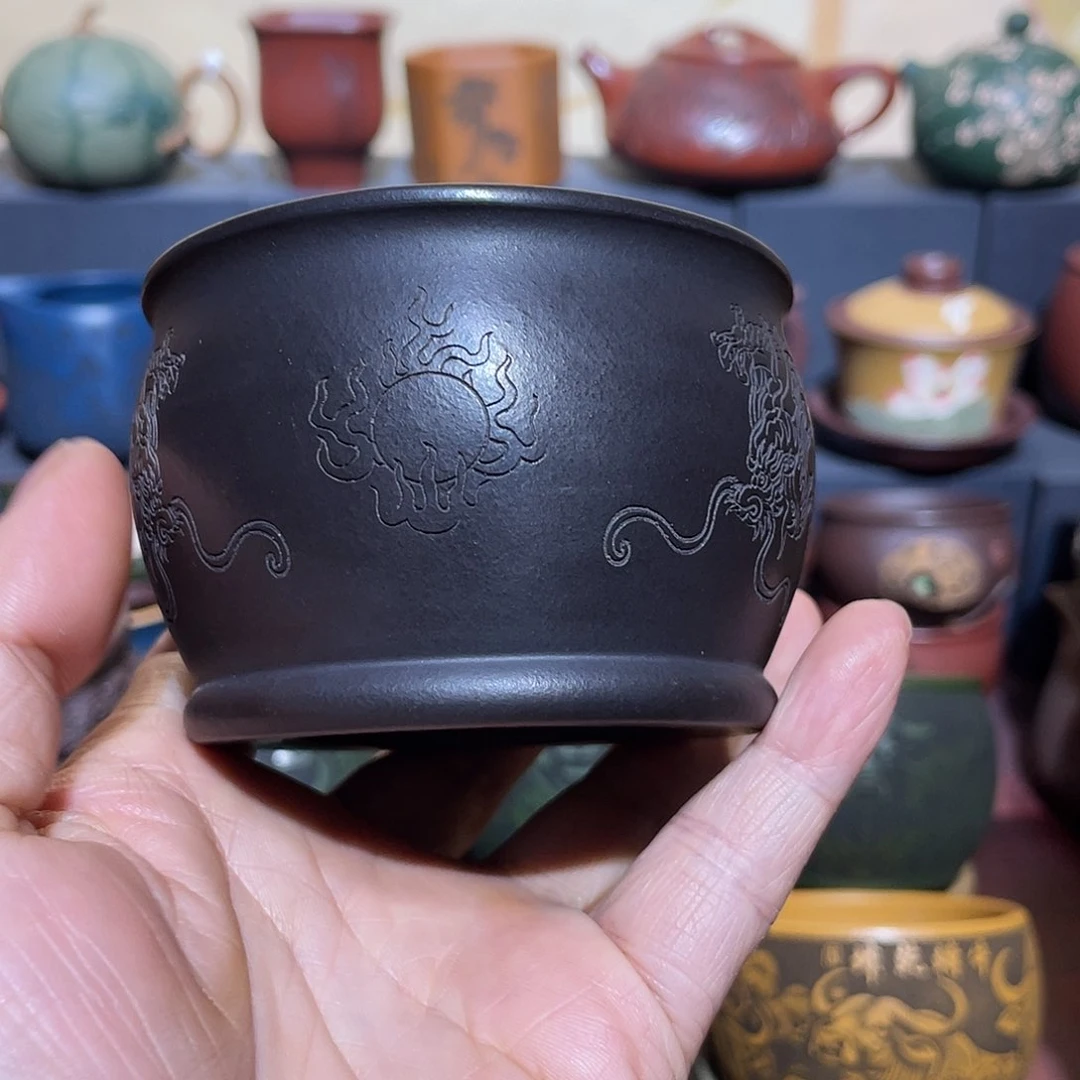 原矿紫砂手工主人杯