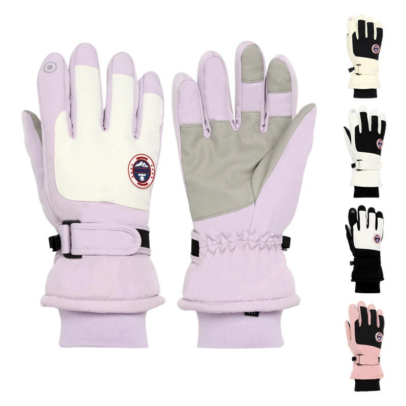 冬季滑雪手套防寒保暖防风骑摩托车加绒硅胶防滑骑行手套触屏