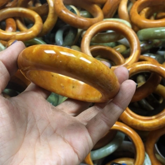 未镶嵌蛇纹石玉手镯花****）