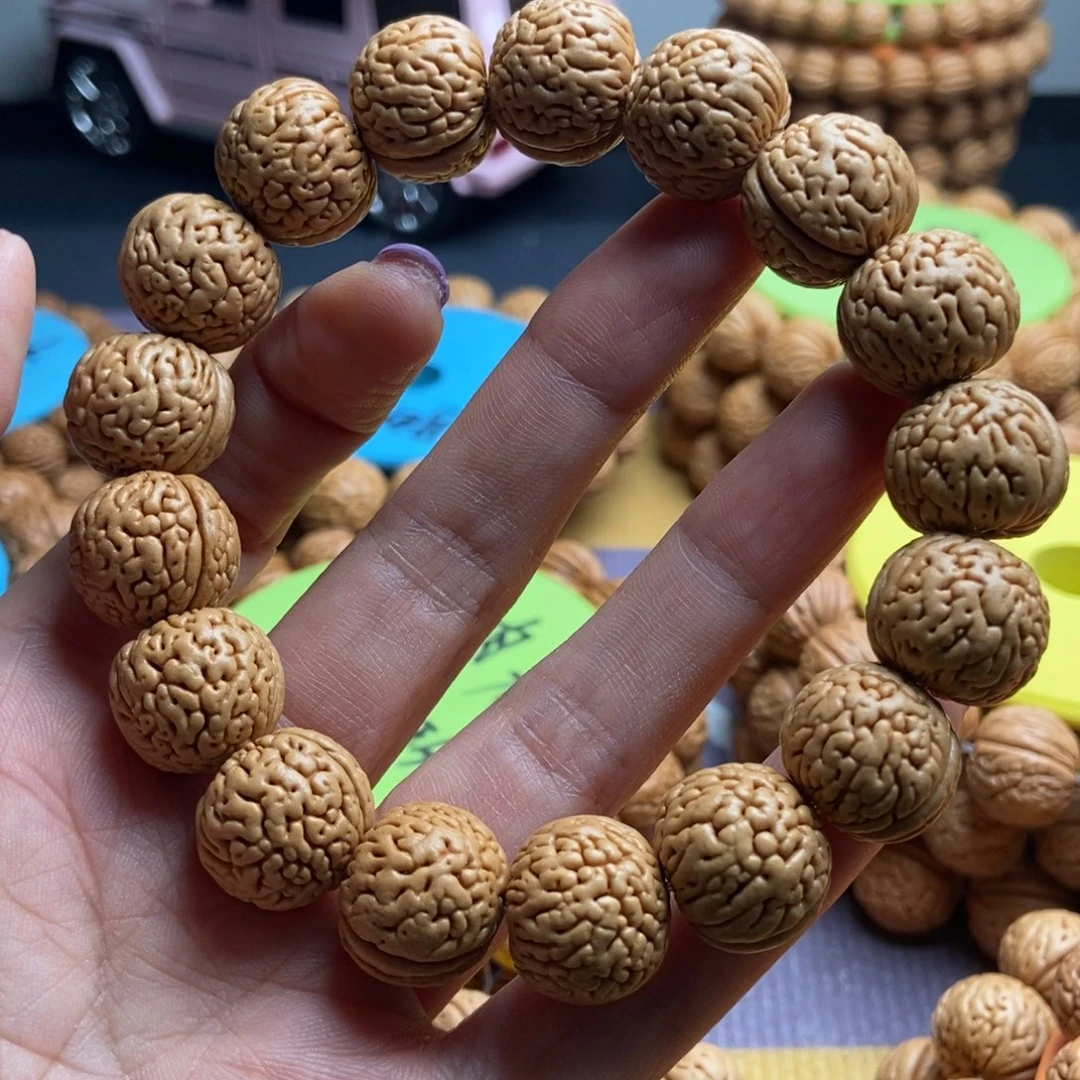 W****手串桃核脑纹肥脐桃核手串
