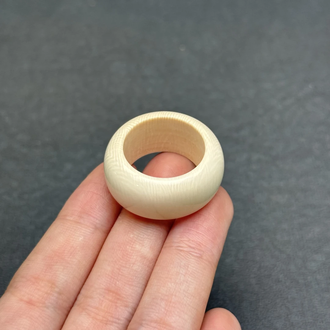 J4105天然猛犸牙 扳指 20.6*14mm支持鉴定 假一罚四