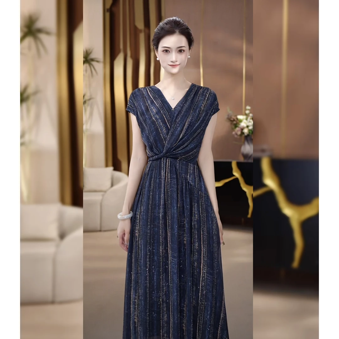 【钟意宠粉】都市权游提花纹理纽结连衣裙-252200