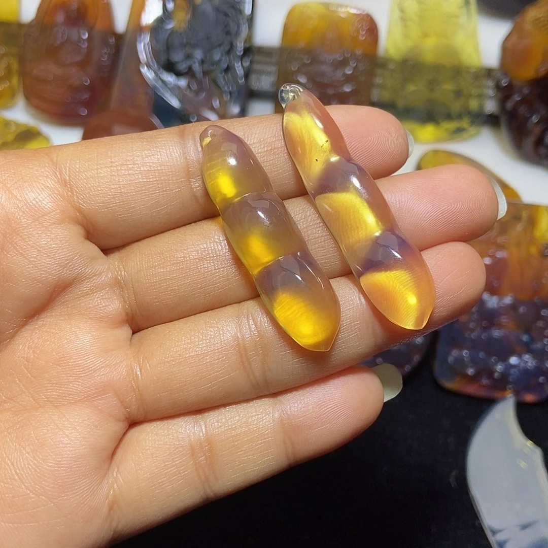 琥珀未镶嵌颈饰缅甸天然琥珀吊坠