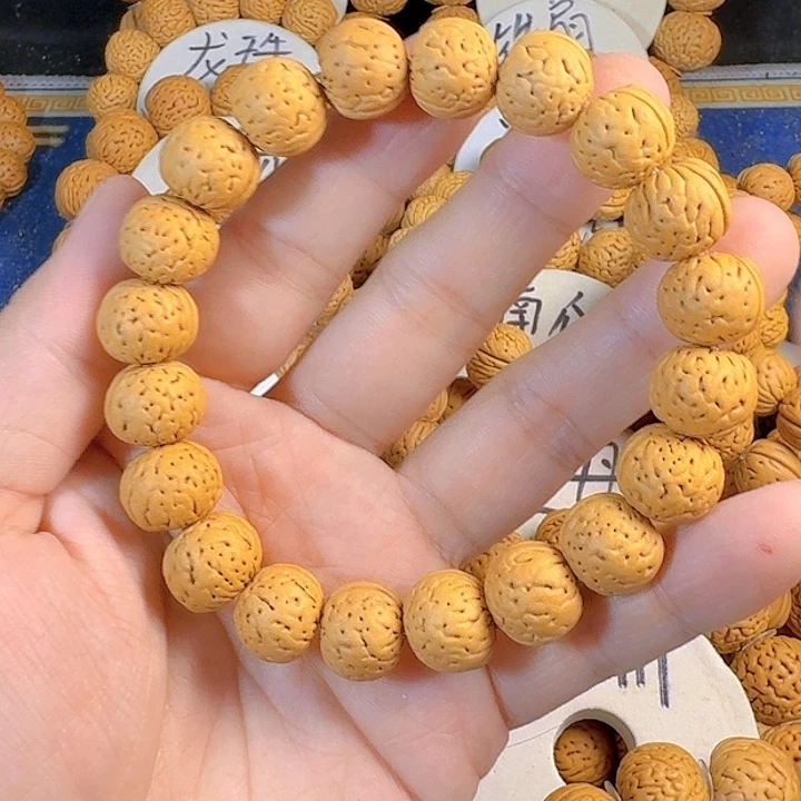 餐***长吊坠桃核14金丹桃核