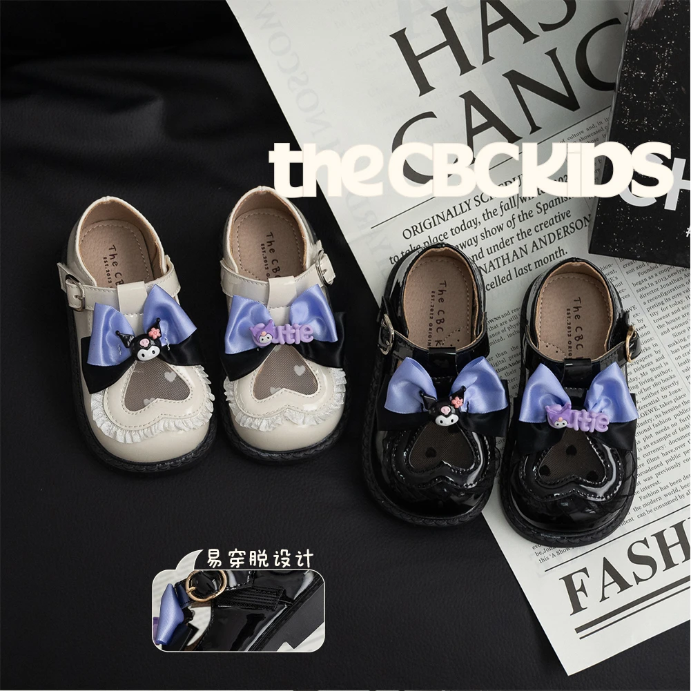 39 库洛米软底儿童休闲公主风魔术贴凉鞋时尚女童小皮鞋