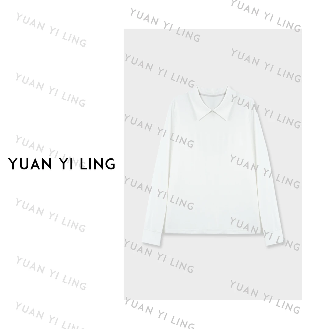 袁艺灵【简约日记】慵懒感经典ins温柔气质百搭翻领上衣5056