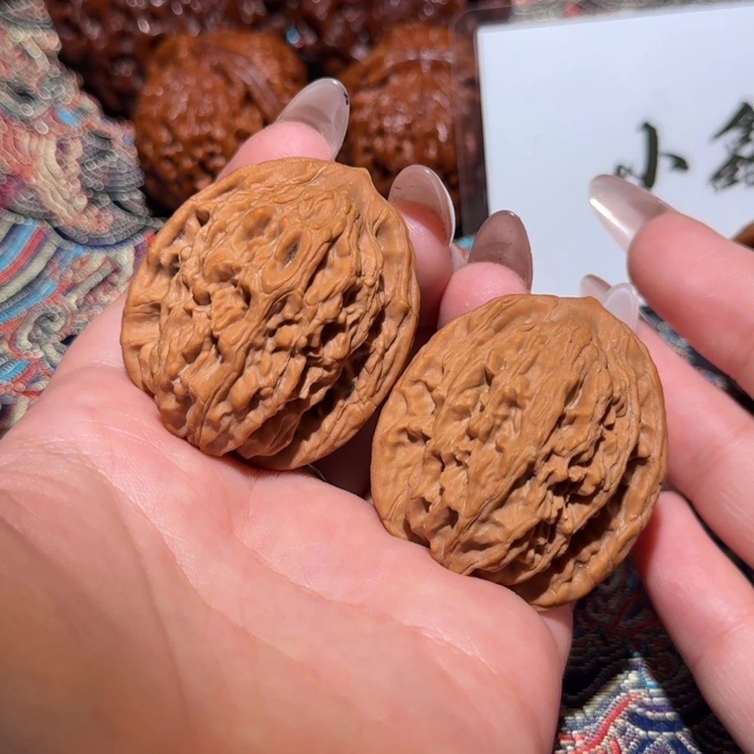 把件核桃052号37麦穗虎头文玩核桃