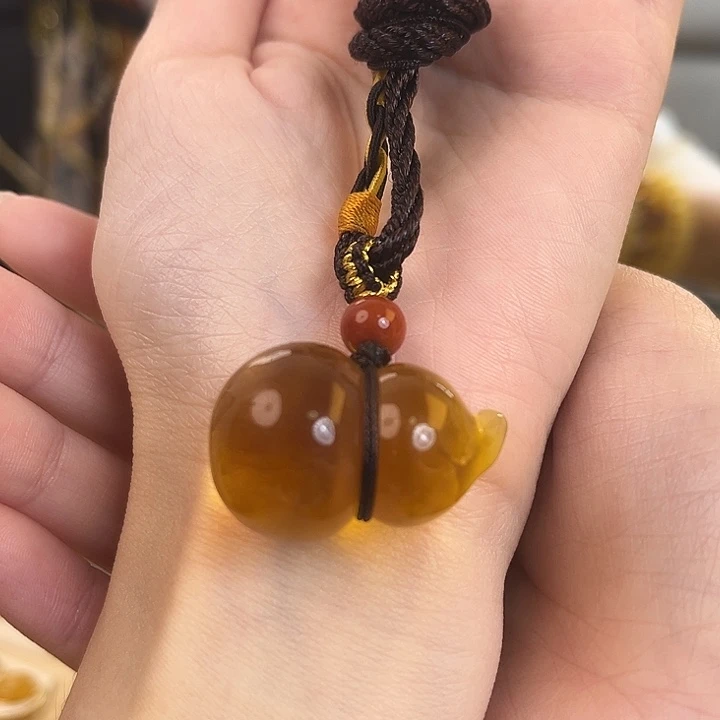 裸石琥珀未镶嵌8g金珀葫芦