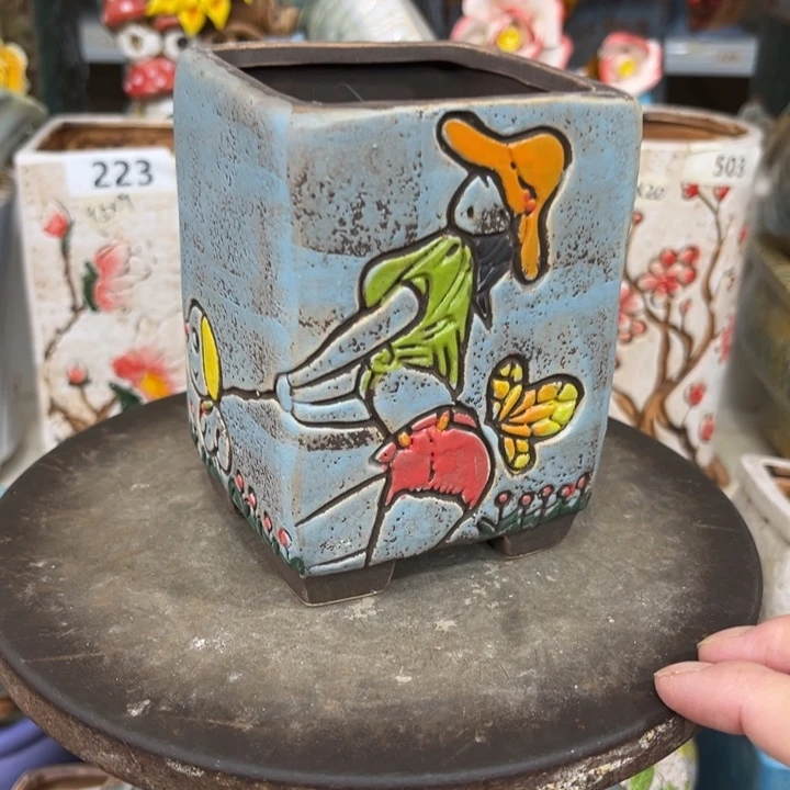 紫砂花盆粗陶材质多肉花盆