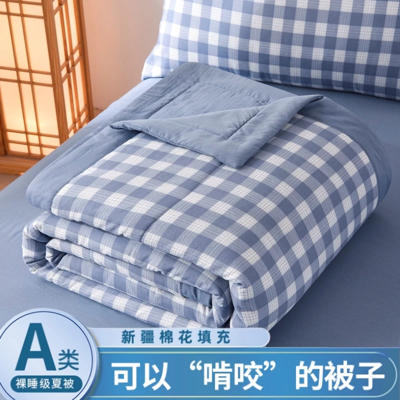 新疆棉花空调被夏凉被夏被双人夏季薄款被芯单双人可机洗水洗被子