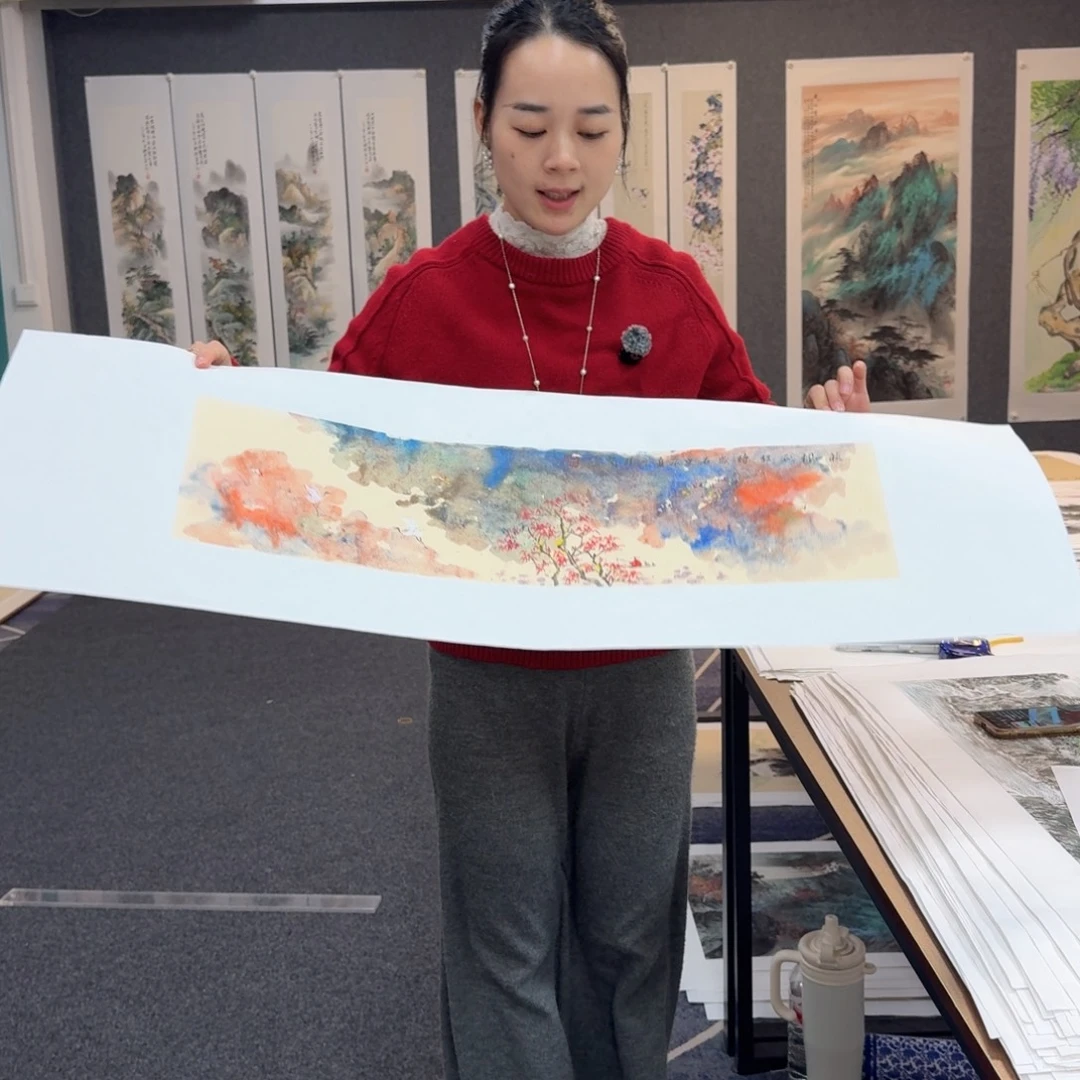 国画国画作品山水花鸟纯手绘