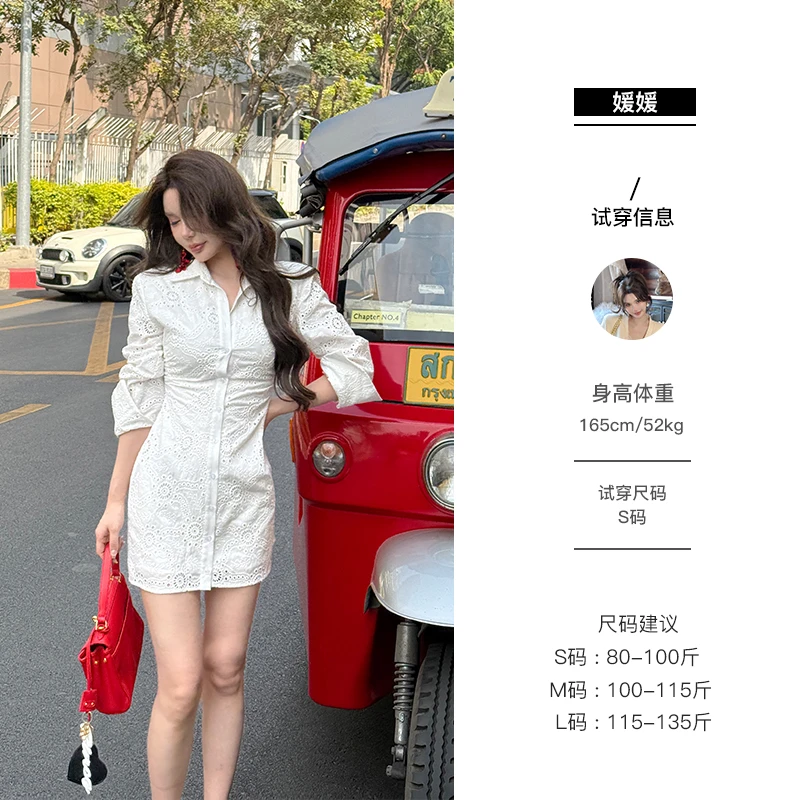 媛媛 【马德里幻想】蕾丝衬衫早春2025新款内搭衬衣长袖上衣#CS0046