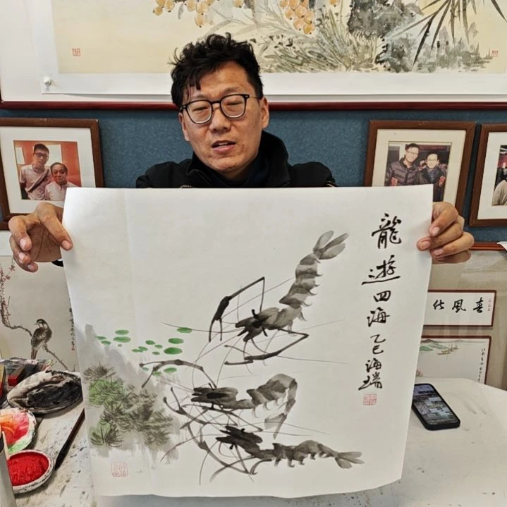 国画贾海瑞老师现场定制