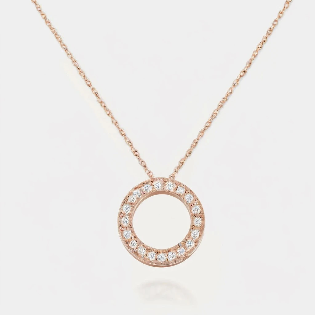 合金项链 大圆饼 满钻气质时尚百搭复古金色银色 围巾