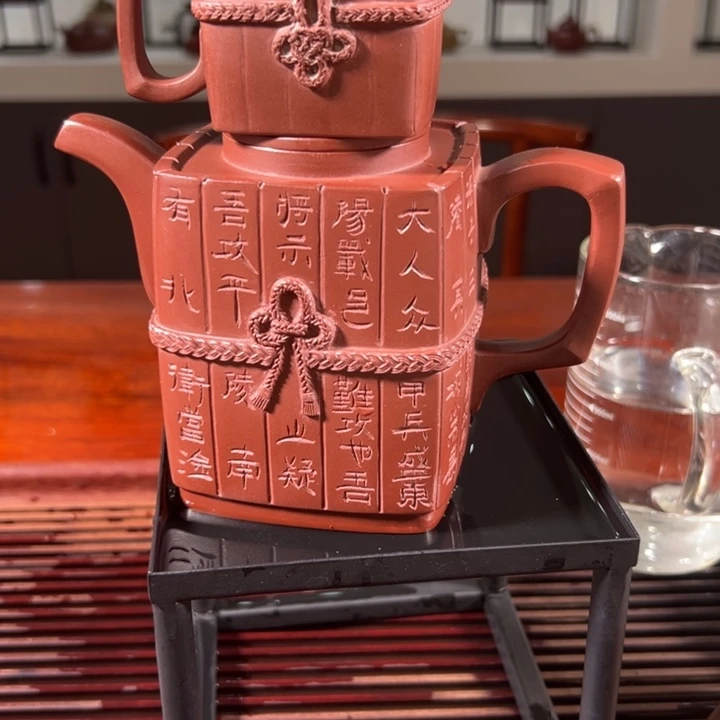 茶壶紫砂竹简老紫泥