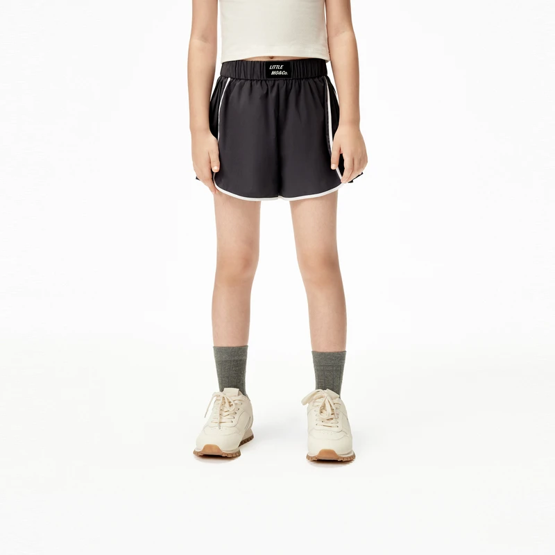 littlemoco童装25夏新款女童速干休闲轻薄短裤亲子装#KBE2SOTT08