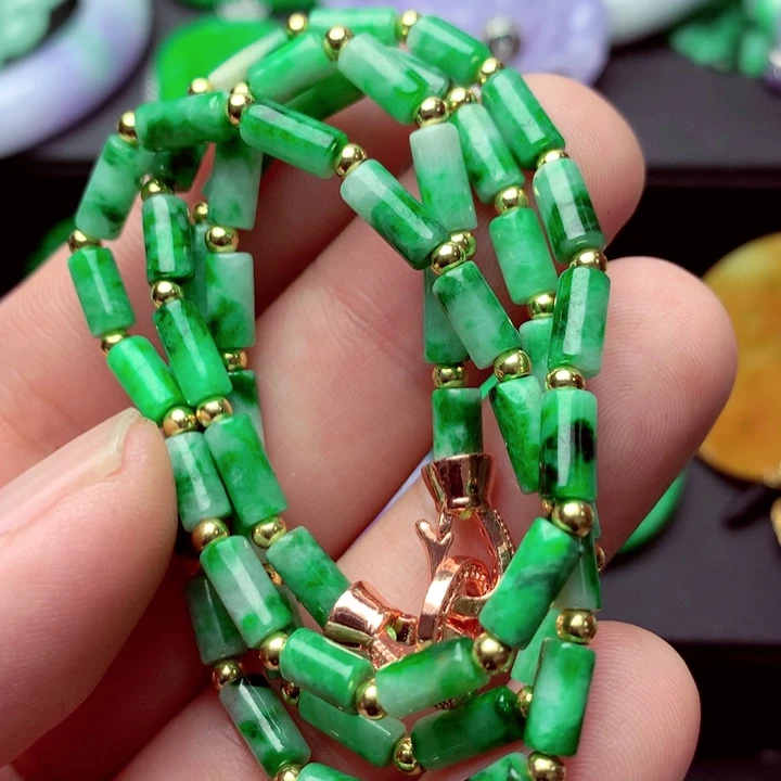 翡翠未镶嵌毛衣链