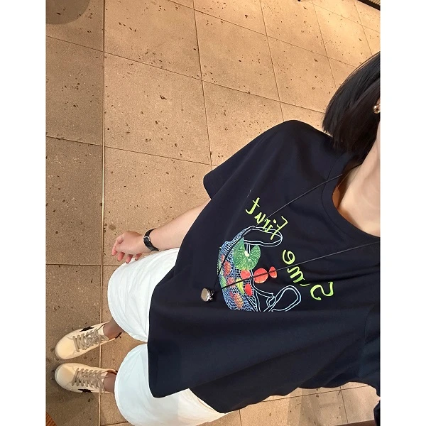 【一些水果】轻薄自然会呼吸~韩系简约萌趣印花宽松短袖T恤