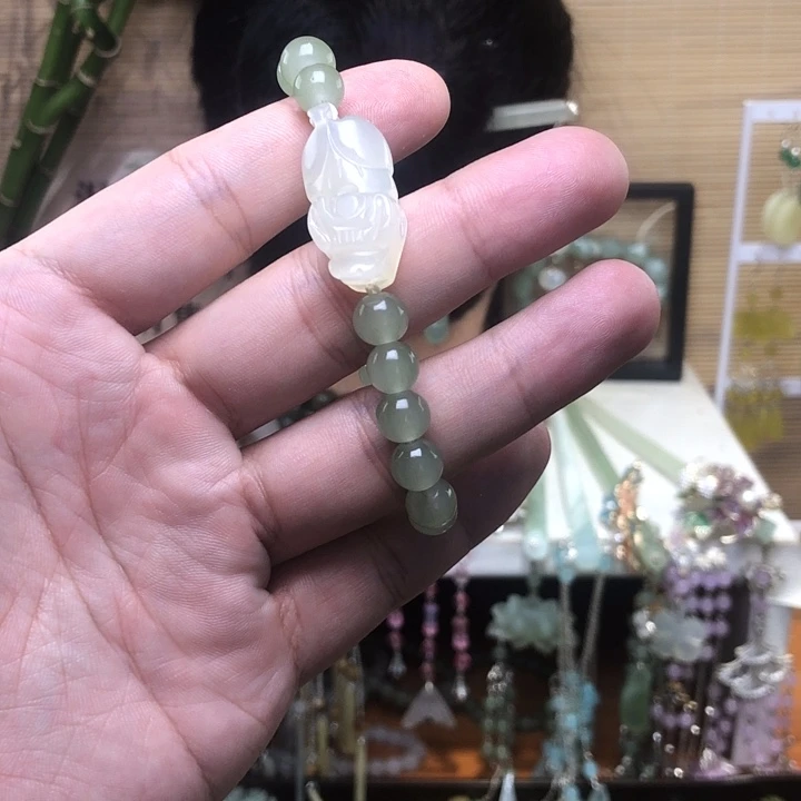 蛇纹石玉未镶嵌发簪