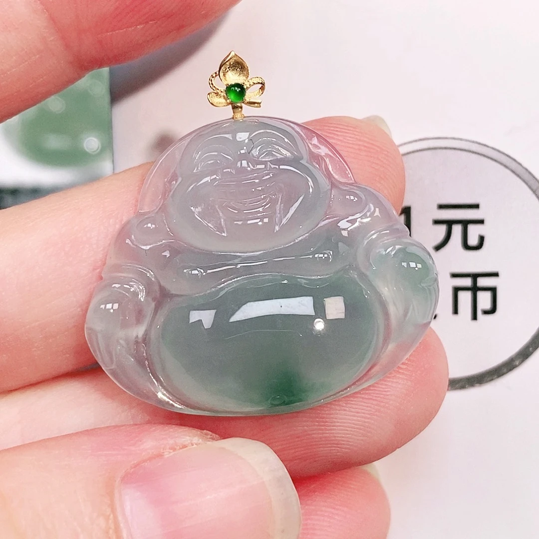 颈饰18K金镶嵌翡翠