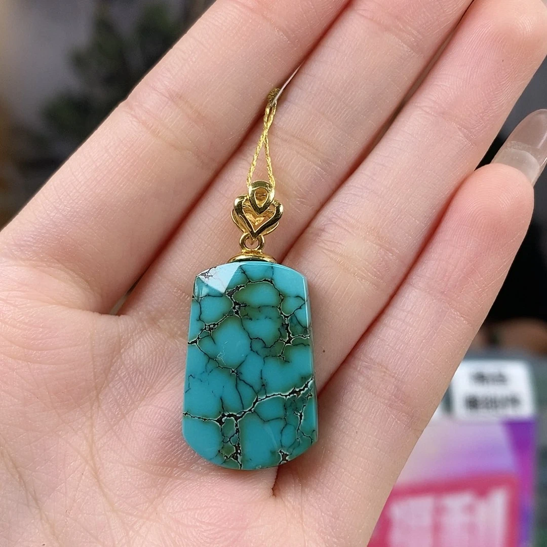 绿松石18K金镶嵌珠宝奇石